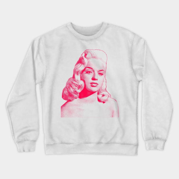 Diana Dors Retro Line Art Design Crewneck Sweatshirt by DankFutura